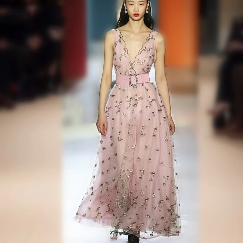 High-Quality-Runway-Dress-Women-Vintage-Deep-V-neck-Sleeveless-Floral-Embroidery-Mesh-Long-Dress-Luxury-(2)