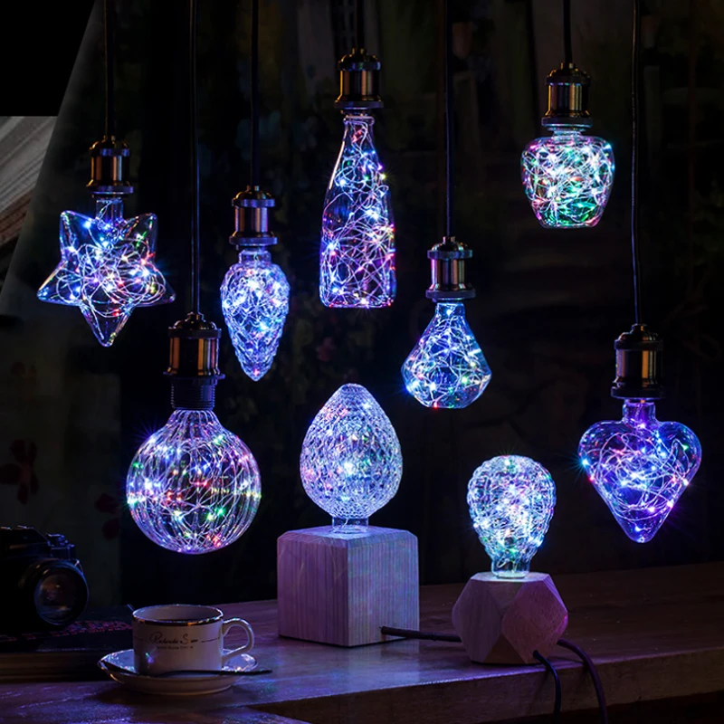 LED Bulb Strawberry E27 RGB Decorative String Light Bulb For Home