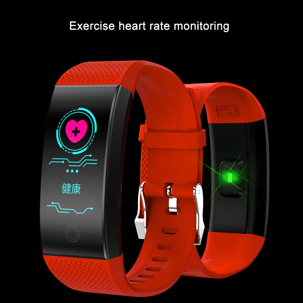 QW18 Fitness Bracelet Smart Watch Fitness Tracker Blood Pressure Heart Rate Monitor IP68 Waterproof Smart Wristband For iPhone