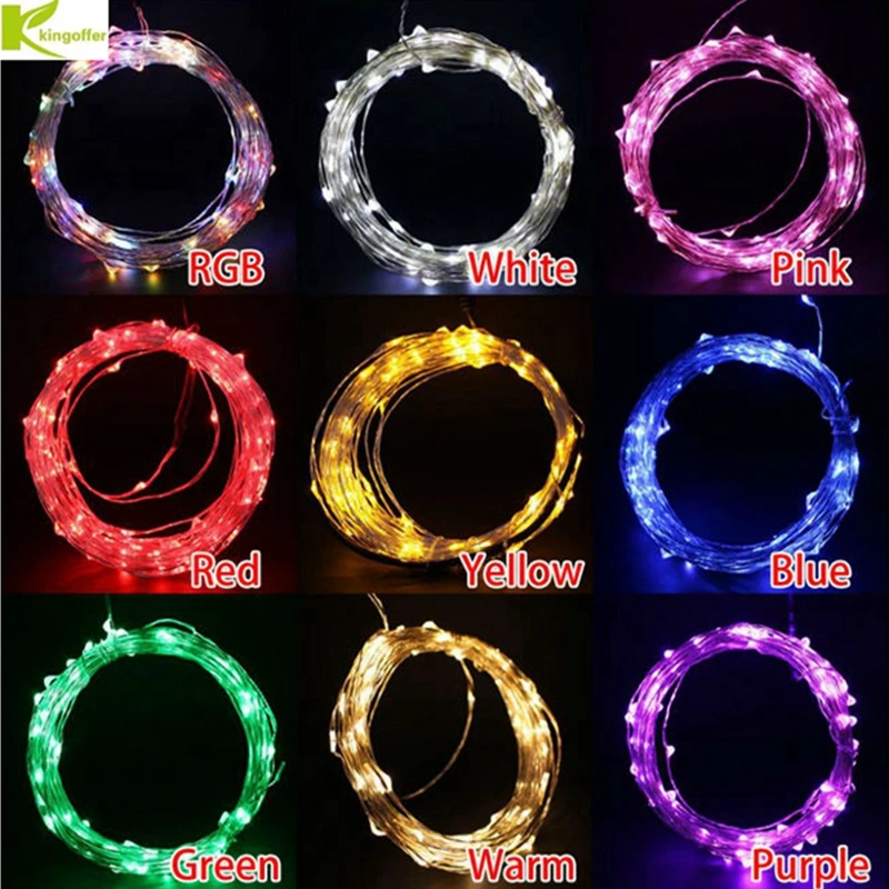 

Kingoffer 10m 100leds Copper Wire LED Starry Lights DC12V LED String Light Outdoor Waterproof Holiday Christmas Garden Lamp