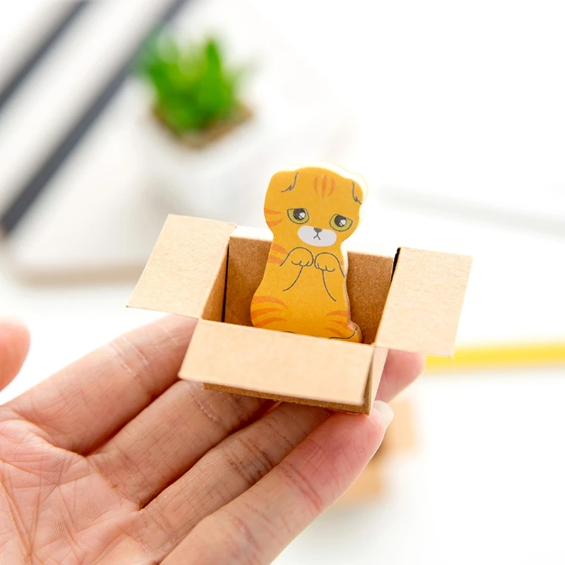 Cute Kitty House Kawaii Magnetic Paper pad Bookmark Lovely Cat dog Book Marks Office School Supplies Sticker Sticky Notes