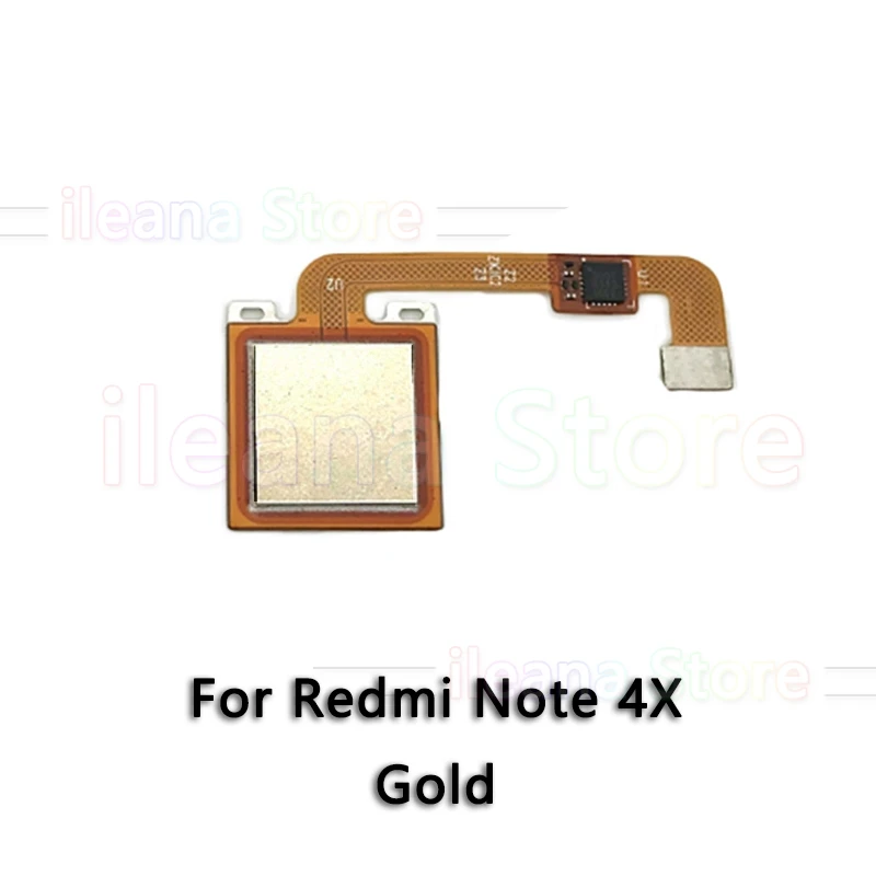 Оригинальная задняя кнопка домой датчик отпечатков пальцев гибкий кабель для Xiaomi Redmi Note 4 4x Global Pro Запчасти для телефонов - Цвет: Note4 X Gold