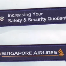 Сингапур Airlines увеличивая Детская безопасность и безопасность фактор Ткань Вышивка пилот Брелоки ювелирные