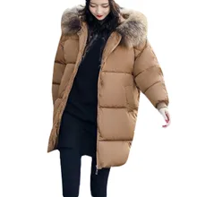 Для женщин зимние теплое толстое пальто, верхняя одежда пальто с капюшоном тонкий куртка на подкладке из хлопка Для женщин верхняя одежда Модное зимнее пальто женщина abrigo mujerA8