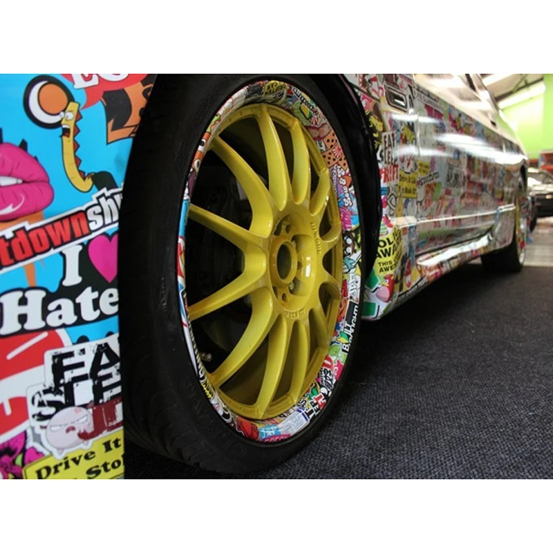 100Pcs Random Black and White Stickers Graffiti Punk JDM Cool Sticker Bomb for Laptop Skateboard Luggage Bike Motorcycle Helmet