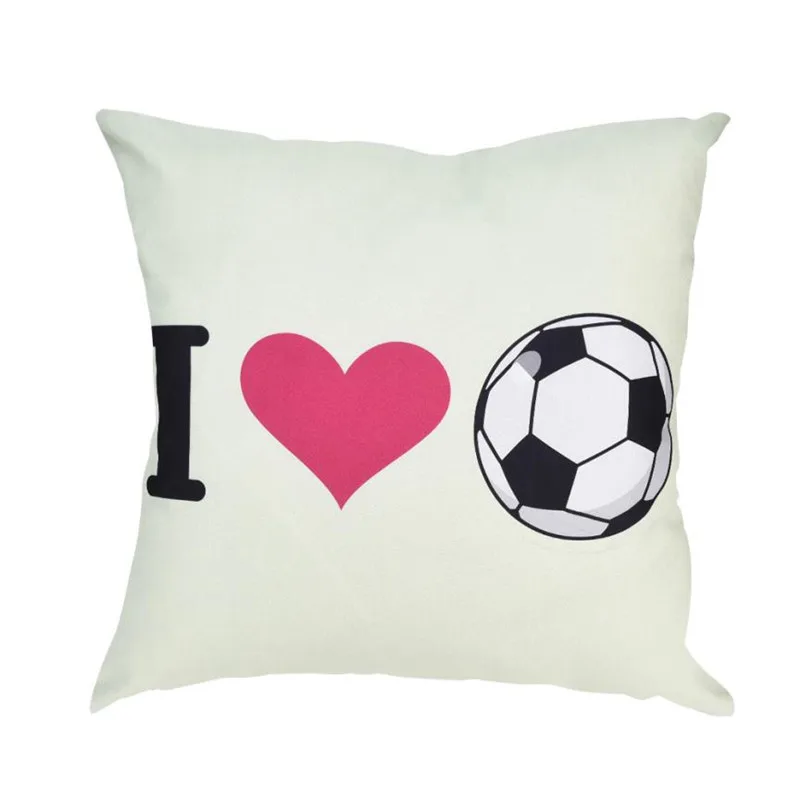 Soccor Print Pillow Case Polyester Sofa Car Cushion Cover Home Decor01