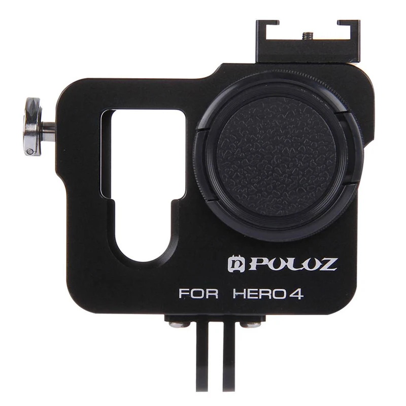  Aluminum Alloy cage Protective Housing Case Cover  Metal frame with lens cap for GoPro HERO4 Sports action camera accessories (14)