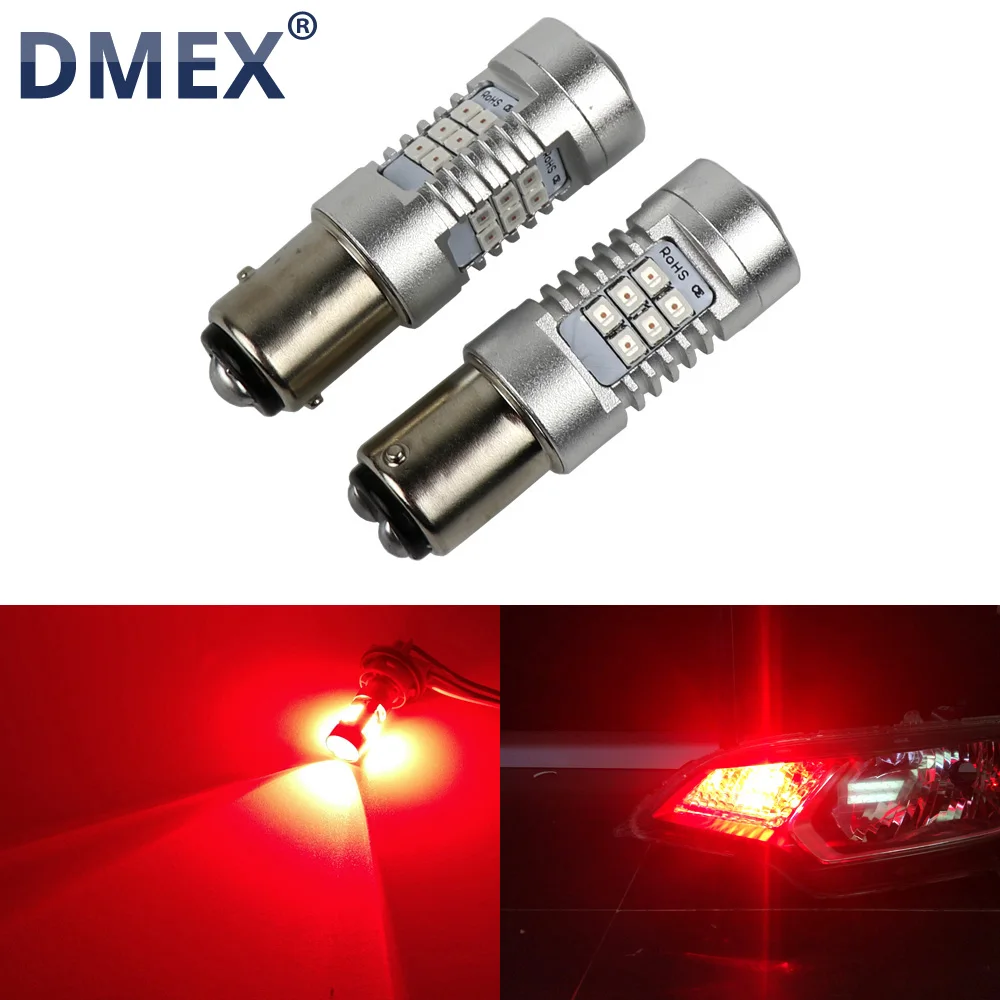 

DMEX 2 PCS 12V 24V 21SMD S25 LED 1157 BAY15D BAY 15D P21/5W 1156 BA15S P21W Car LED Bulb White/Yellow/Amber/Red Color