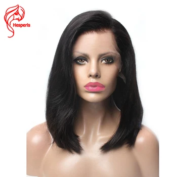 

Hesperis 13X6 Short Human Hair Wigs Pre-plucked Indian Remy Hair Bob Lace Front Wigs For Woman Short Bob Cut Wigs Side Part