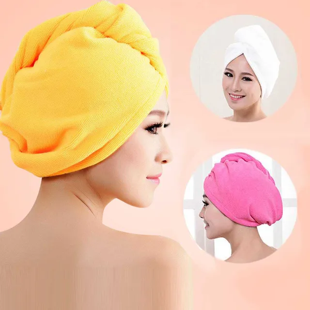 Best Offers Hair Drying Towel Turban Bath Cap Hat Washcloths Bath Plush Microfiber