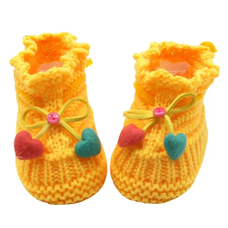 

Winter Warm Baby Shoes Soft Boots Infants Crochet Knit Fleece Toddler Girl Boy Crib Shoes First Walkers