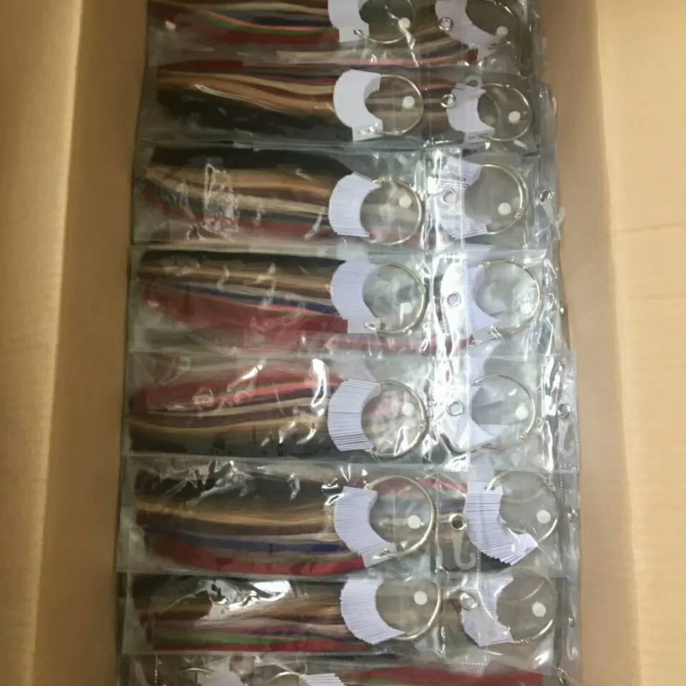 35 colors human hair color ring for all kinds of hair extensions color chart for tape, tip hair extensions