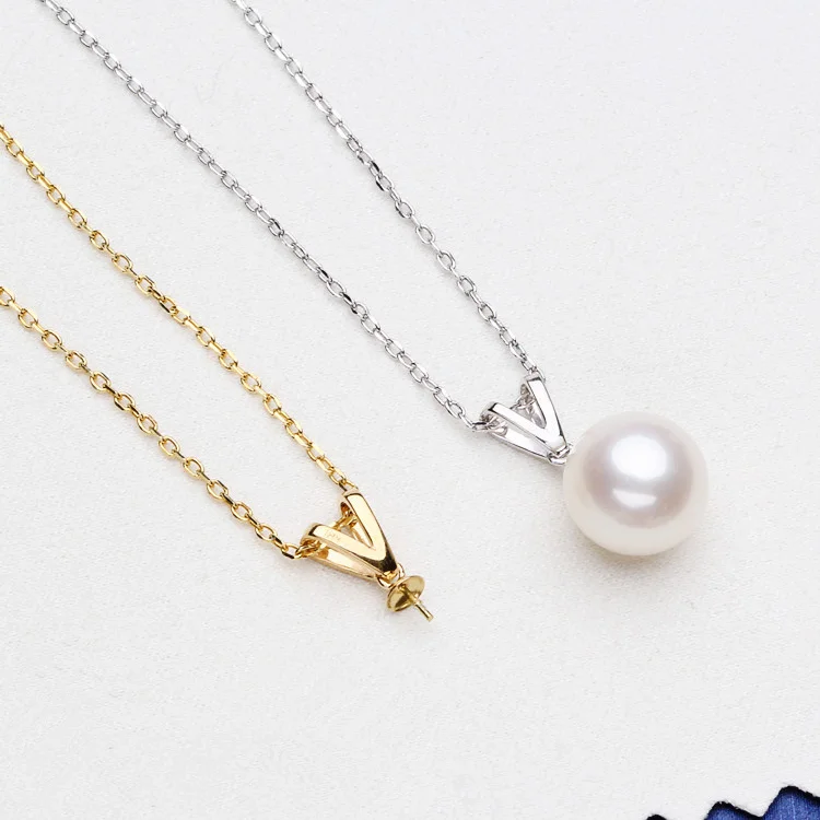 Luxury genuine G18K Gold Accessories Fashion Pearl Pendant Settings