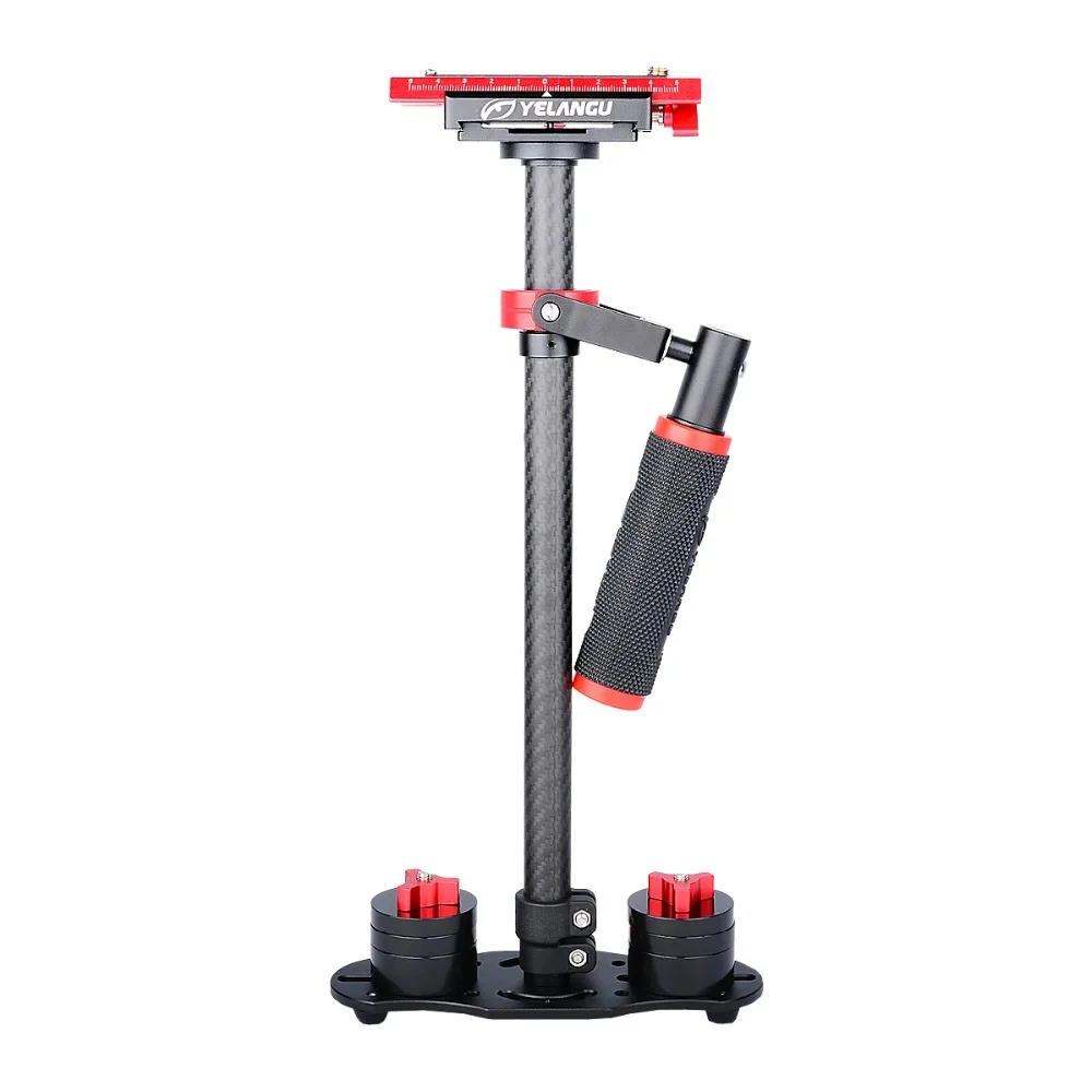 

YELANGU 60CM/23.6'' DSLR Carbon Fiber Handheld Camera Video Stabilizer with Quick Relase Plate for Camera Weight Up to 3kgs