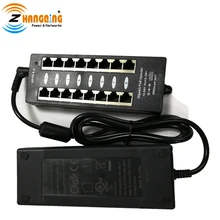ZhangQing 8 портов гигабитный poe-инжектор режим безопасности наборная панель PoE с 48 в 60 Вт блок питания