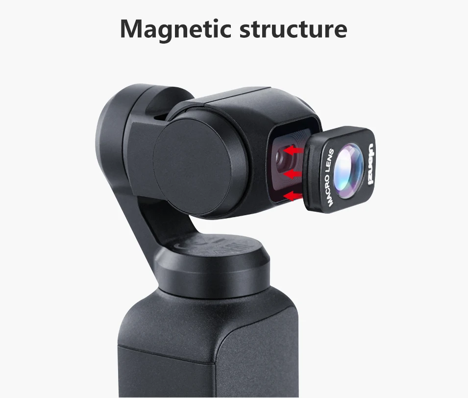 Ulanzi OP-8 магнитная линза рыбий глаз для DJI Osmo Карманная камера, широкоугольные макрообъективы Osmo карманные карданные аксессуары