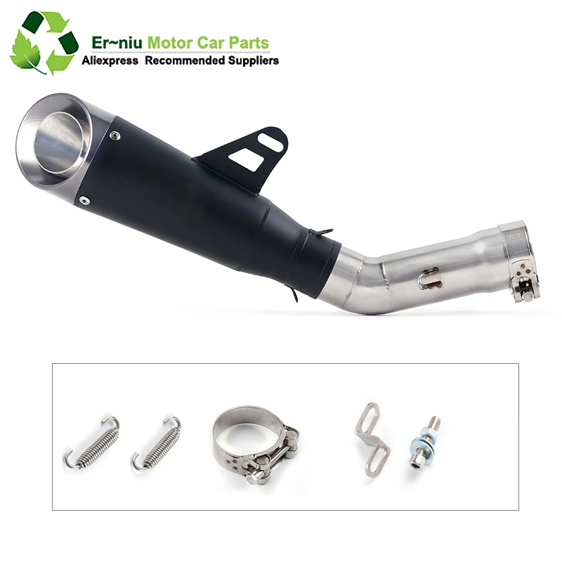 

Motorcycle Full Exhaust Muffler System Link Contact Middle Pipe Link Pipe with DB KILLER Slip-On for Yamaha FZ800 FZ8 2011-2013