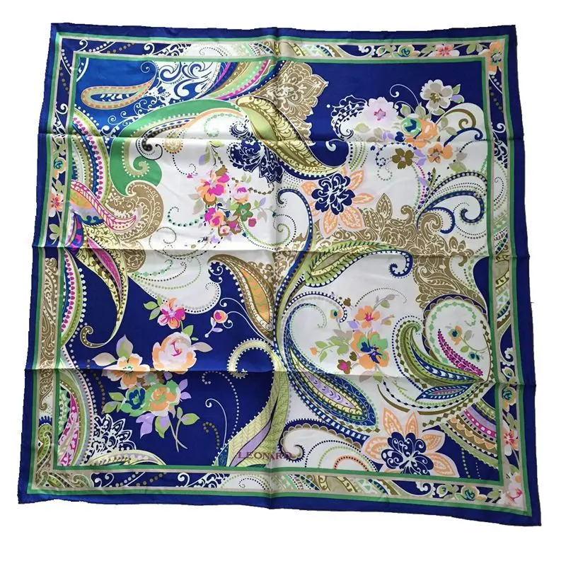 

NEW Floral & Paisley Printed Bandana Scarf 100% Silk Twill Scarves & Wraps Shawl Hjab Foulard Square Silk Scarf Women 90*90