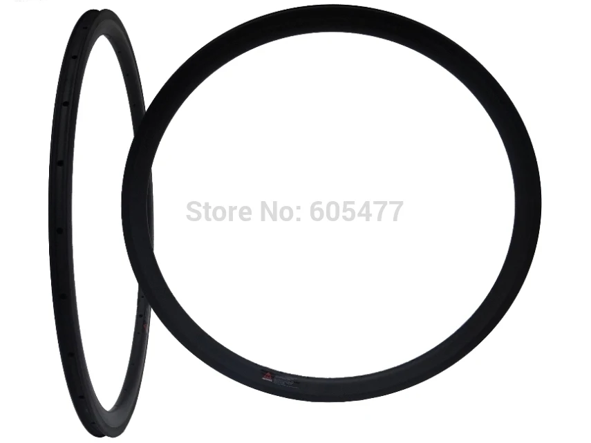 

Brand New - Full Carbon Matt Road Bike Clincher Rim 700C Bicycle Wheel Rims 38mm / 23mm Width Rim