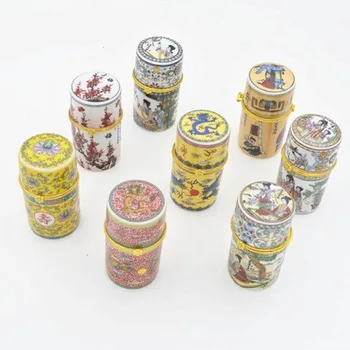 

Wholesale 8PCS Chinese style home creative ceramic tableware toothpick box cans Ceramic toothpick holder