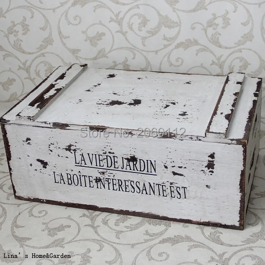 shabby rustic white wood storage box old looking.jpg