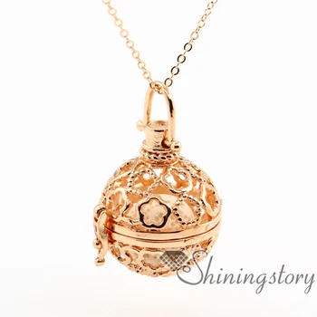 

flower openwork essential oil necklace essential oil necklace wholesale essential oils necklace scent locket metal volcanic