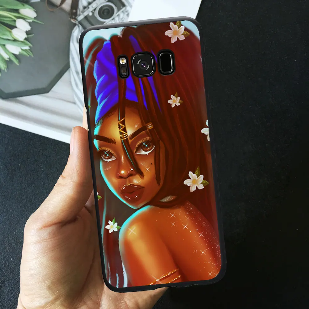 Чехол для телефона Melanin Poppin queen для samsung S10 S9 S8 Plus S7 S7 Edge S10 E Afro Black Girl Magic rock Мягкий силиконовый чехол из ТПУ - Цвет: TPU A1093