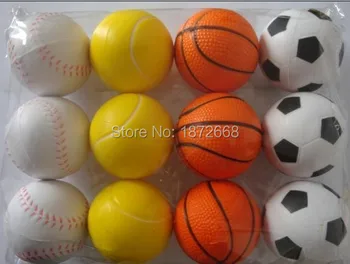 

720pcs sport stress ball,pu basketball,pu baseball,squeeze ball 6.3cm diameter Free DHL/Fedex
