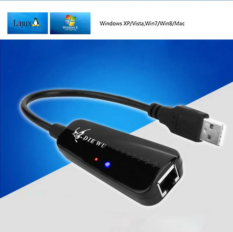 

KEBIDU Usb 2.0 Network Card USB to Ethernet RJ45 Lan Gigabit Internet Ethernet USB Adapterfor Windows 7/8/10/XP USB Ethernet