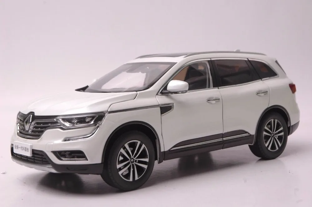 1:18 литья под давлением модель для Renault Koleos белый внедорожник сплав игрушечный автомобиль миниатюрная коллекция подарок