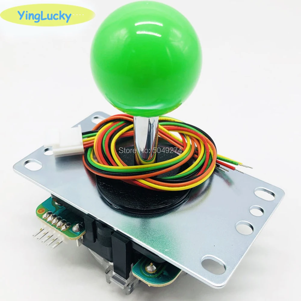 Sanwa Джойстик ЯПОНИЯ JLF-TP-8YT бои рокер с Topball и 5pin провода для Jamma аркадная игра - Цвет: Зеленый