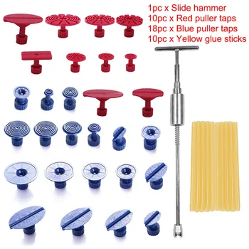 

Newest Tools Kit Paintless Car Body Dent Repair Hail Removal Side Hammer Puller Tap Glue Stick Set Suction Cups Freeshipping