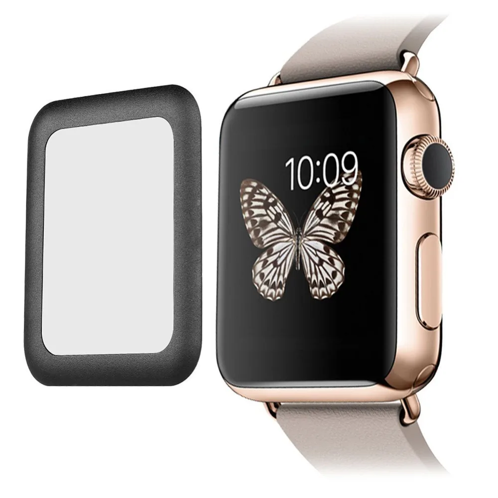 

Tempered Glass Plating for Apple Watch 38mm Full Coverage Screen Protector 3D Curved Edge For Apple Series watch 1 2 3 4