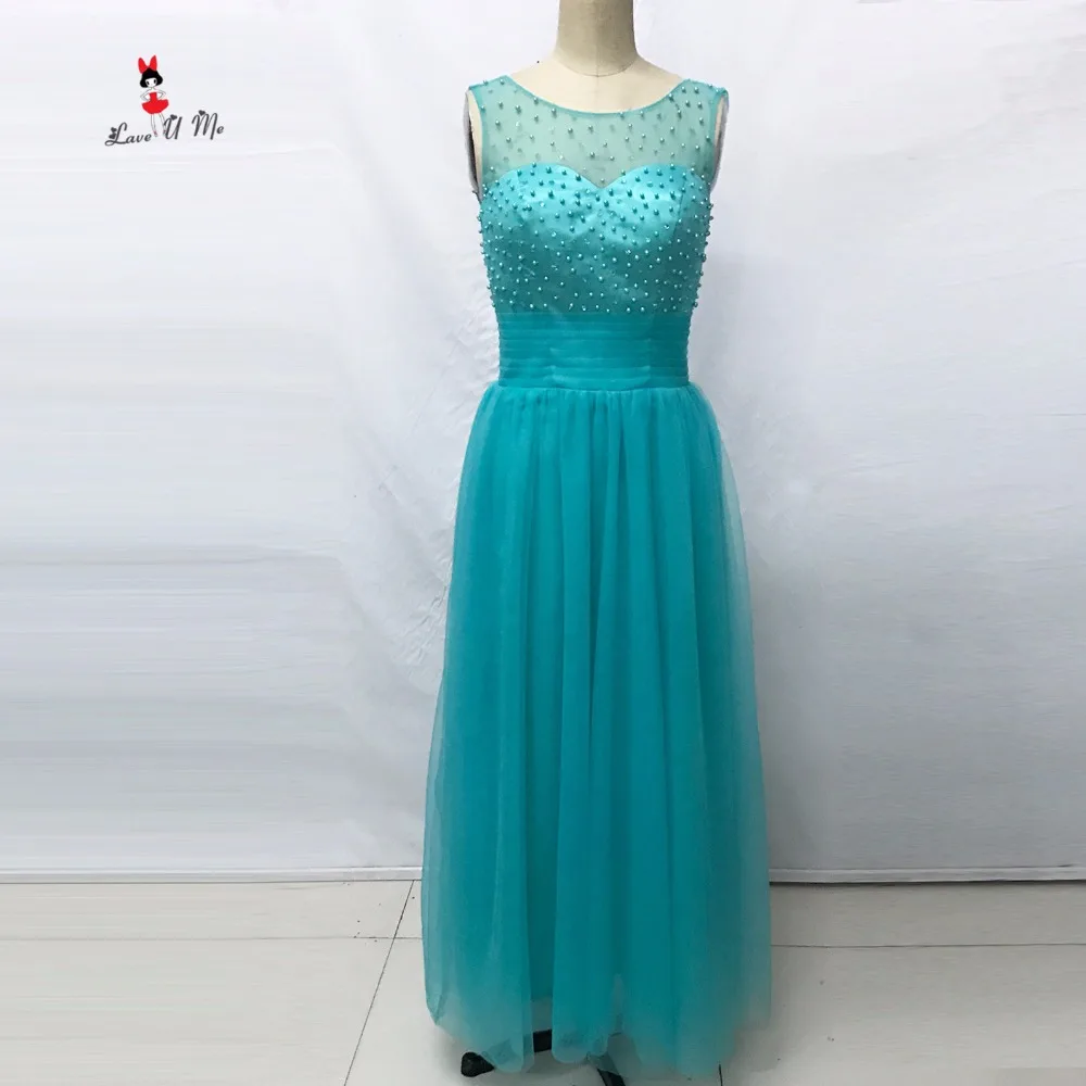 Cocktailkleid Türkis Lang