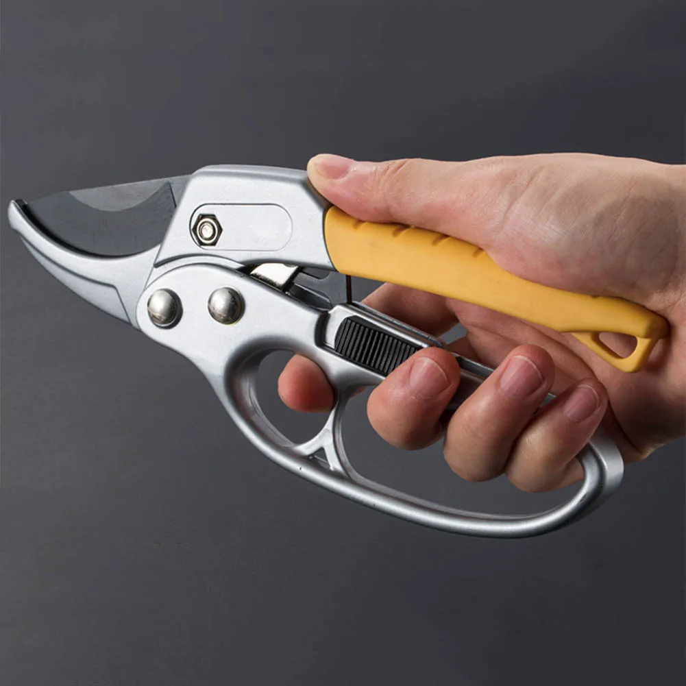 

Ratchet Anvil Hand Pruning Shears with Non-slip Ergonomics Handle Hand-caring Designed Tree Clippers YU-Home