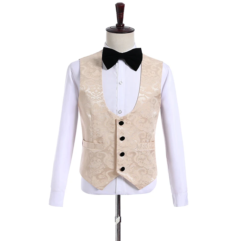 Newest Groomsmen Shawl Lapel Groom Tuxedos Side Vent Men Suits Wedding Best Man Blazer ( Jacket+Pants+Bow Tie+Vest ) C138