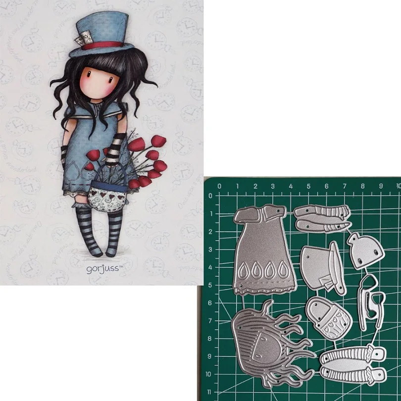 

Metal Cutting Dies Little doll Animal 2019 Scrapbooking Craft Dies Cut Stamps Embossing Stencils Invitation Card