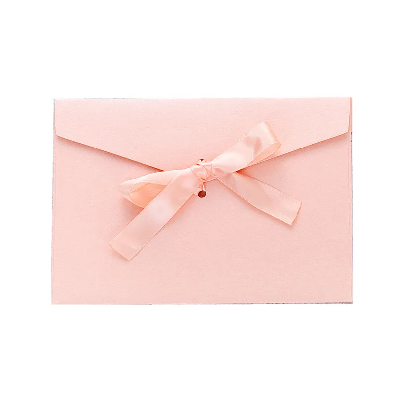  20pcs/set Ribbon Pearl Paper Blank Envelope Wedding Invitation Envelope/Gift Envelope 12 Color Drop - 33052161466