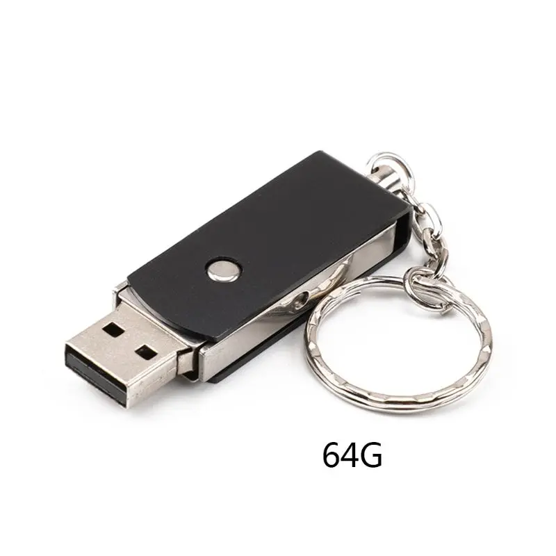 Поворотный USB3.0 Интерфейс U металлический диск USB Flash Drive Memory Stick флэш‑накопитель Swivel для телефона Tablet - Цвет: 64G