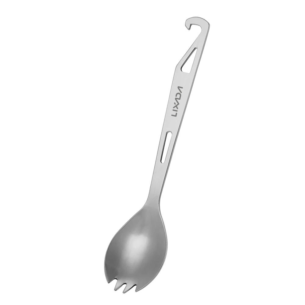 Lixada нержавеющая сталь Spork длинная ручка Spork с открывалкой для бутылок легкий открытый ужин Spork Столовые приборы для путешествий кемпинга