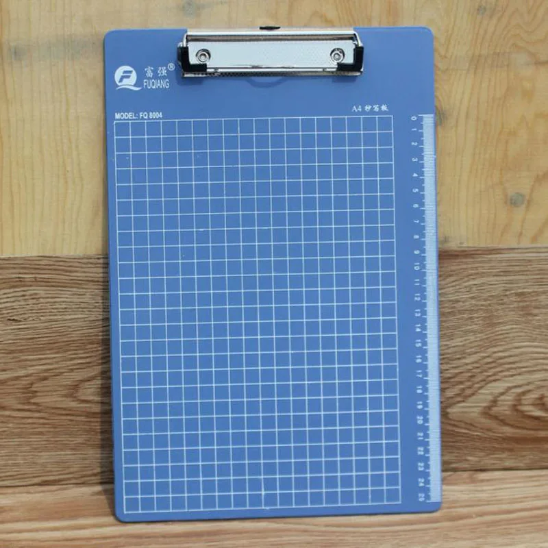 

1 Pcs Novelty Office Multi-function Plastic Blue A4 Size Document Clipboard Clip Board With Pen Holder Stationery