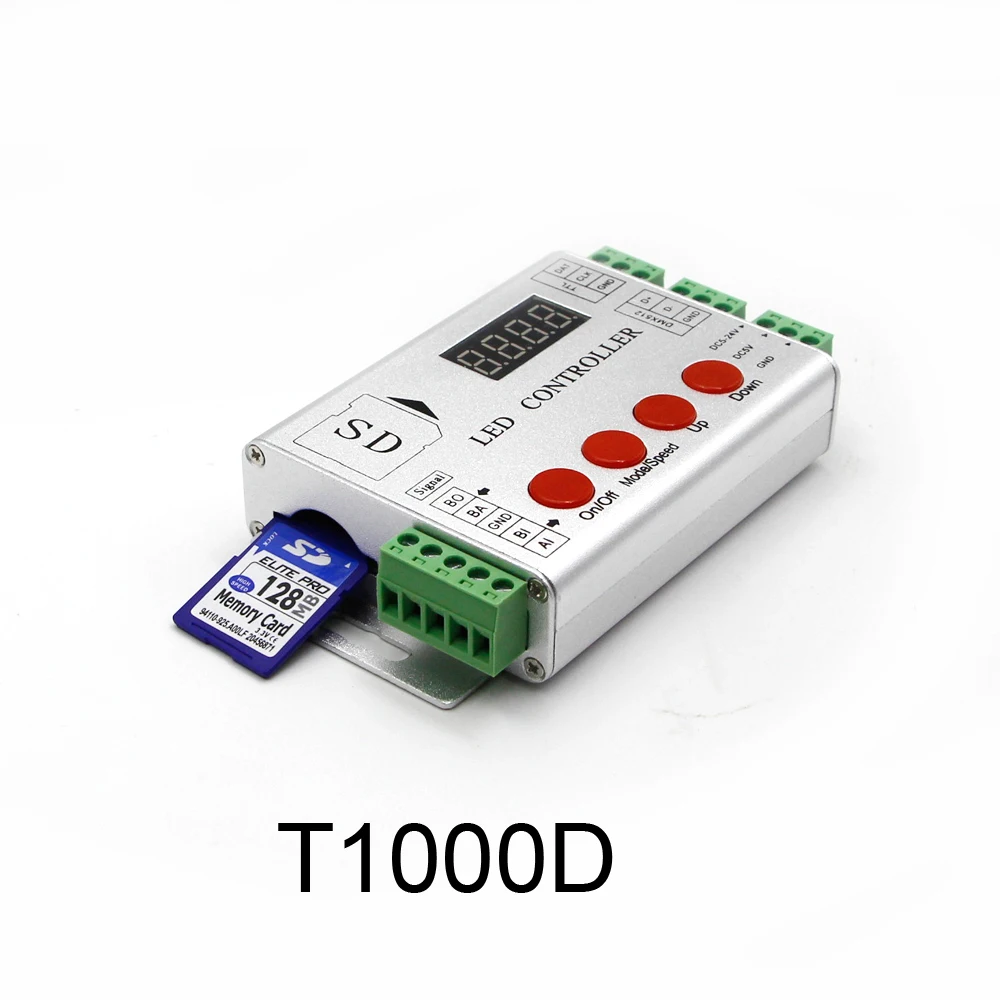 K-1000C T-1000S SD карты APA102 SK6812 WS2812B WS2811 SK9822 светодиодный 2048 Пиксели T-4000C T-8000A RGB программы полноцветный светодиодный контроллер