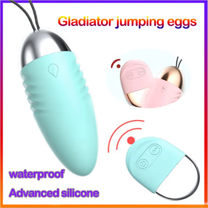 Frequency conversion strong shock waterproof jumping egg female wear wireless remote control jumping egg gladiator jumping egg