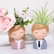 Best Price New Home Garden Office Desktop Decoration Love Themed Couple Boys & Girls Pot for Flower Succulent (Plants Not Included) Best Price New Home Garden Office Desktop Decoration Love Themed Couple Boys & Girls Pot for Flower Succulent (Plants Not Included)