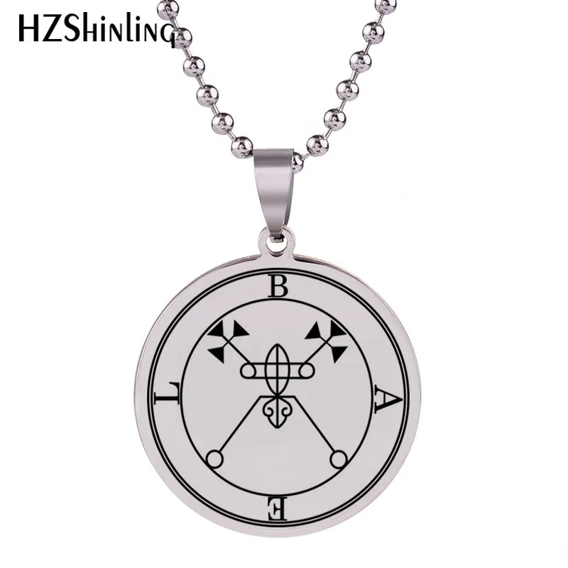 

2018 New Bael Vinyl Decal Pendant Art Handmade Stainless Steel Necklace Pendants Round Silver Jewelry Ball Chain HZ7