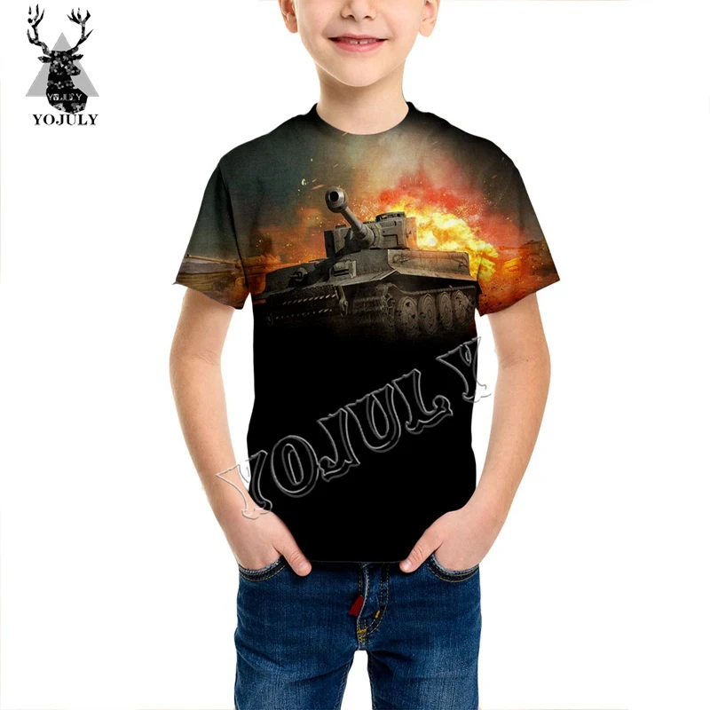 YOJULY, летняя детская футболка с 3D принтом аниме Харадзюку уличная футболка для мальчиков, Детские Забавные футболки топы с короткими рукавами, Y98