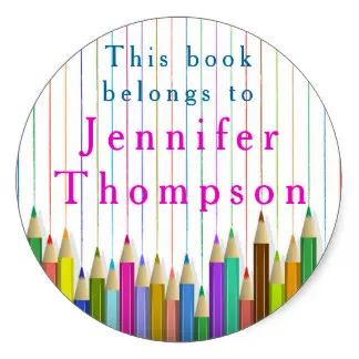 3,8 см цветной художественный карандаш стикер обратно в школу на заказ