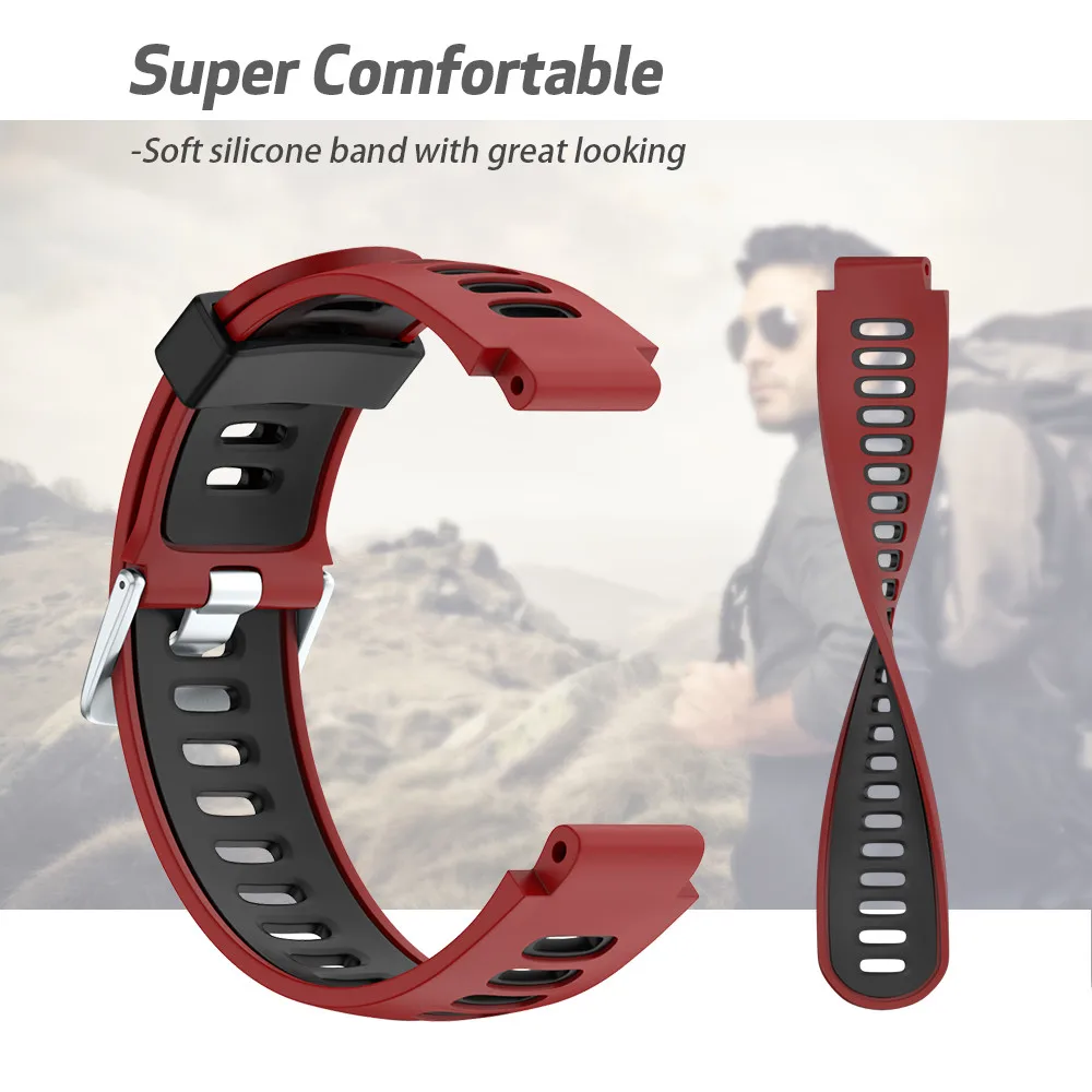ANBEST Soft Silicone Watch Strap for Garmin forerunner 235 220 230 620 630 735XT Watch band Strap Silicone for Garmin forerunner