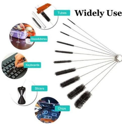 

1pc Or 10pcs Nylon Tube Brushes Straw Set For Drinking Straws Clean Glasses Keyboards Brush Jewelry House Cleaning Brushes