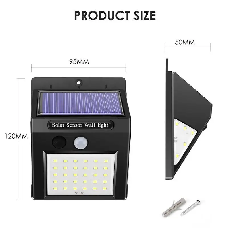 1-4Pcs 30/40 LEDs Solar Light PIR Motion Sensor Solar Garden Light Outdoor Energy Saving Street Yard Path Home Lamp Dropshipping